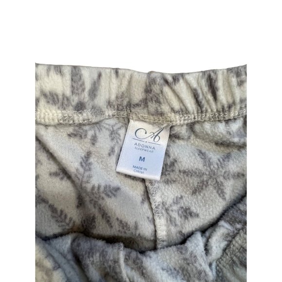 Adonna Sleepwear Snow Flake Pajamas Size Medium - Picture 6 of 16